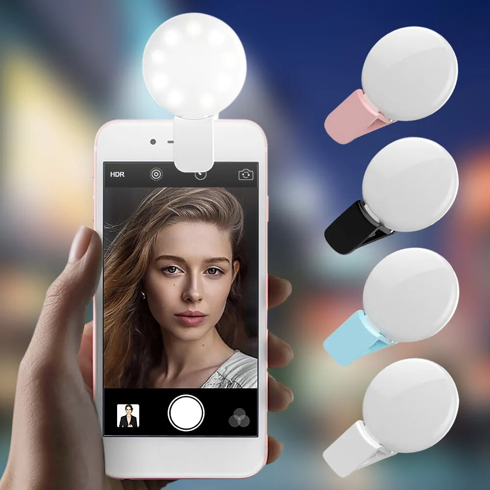 Rechargeable Clip-on Selfie Ring Mini Q Light