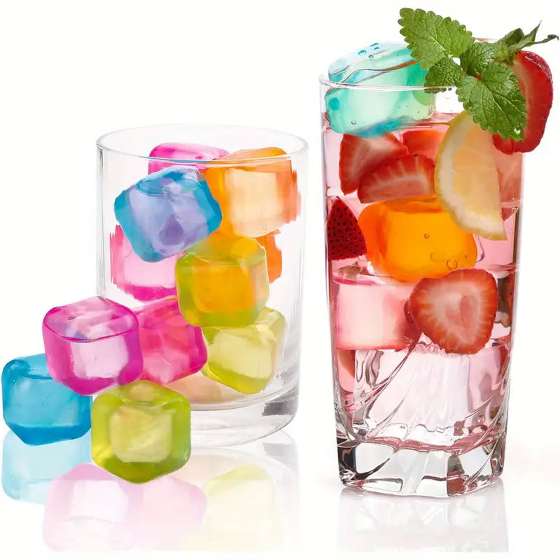 Colorful Fake Ice Cubes – Fun & Reusable Drink Decor