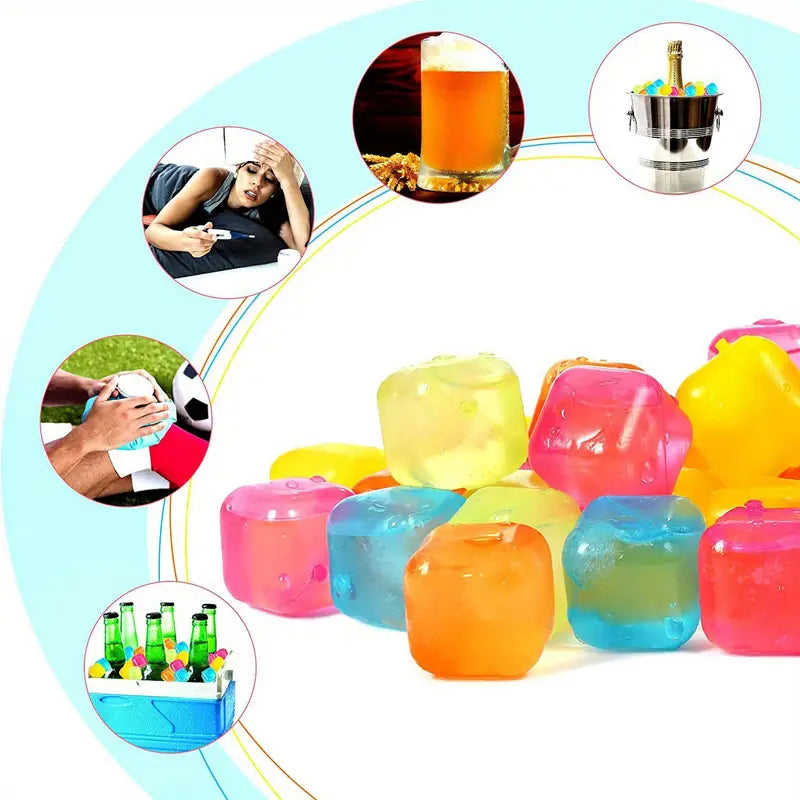 Colorful Fake Ice Cubes – Fun & Reusable Drink Decor