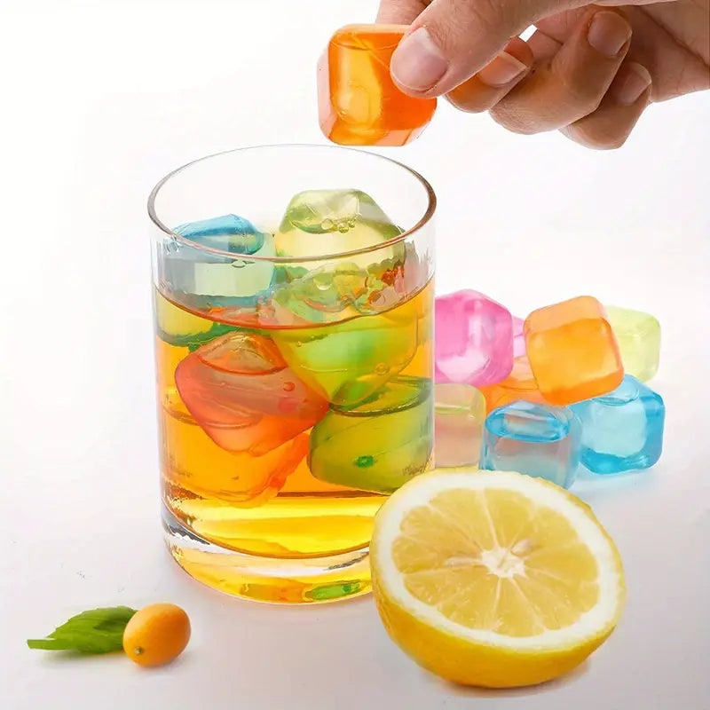 Colorful Fake Ice Cubes – Fun & Reusable Drink Decor