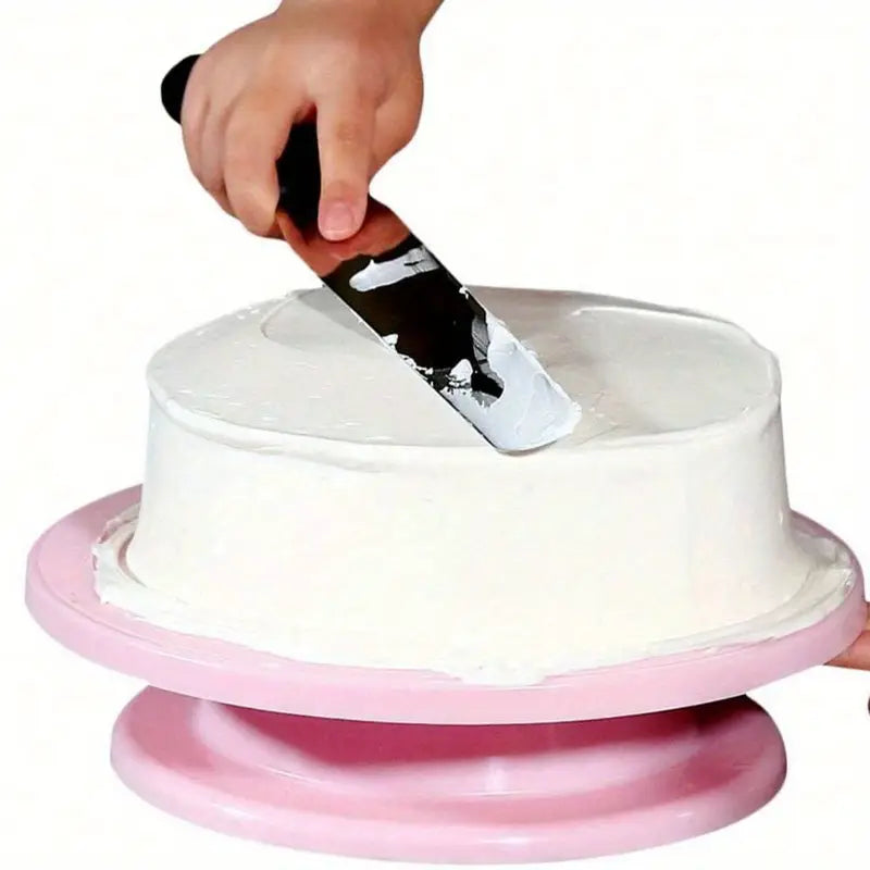 360° Cake Decorating Turntable Stand – Non-Slip Rotating Cake Platform