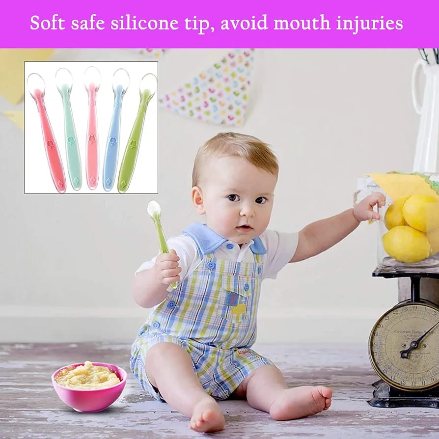 Silicone Baby Training Spoon – Soft Feeding for Little Hands