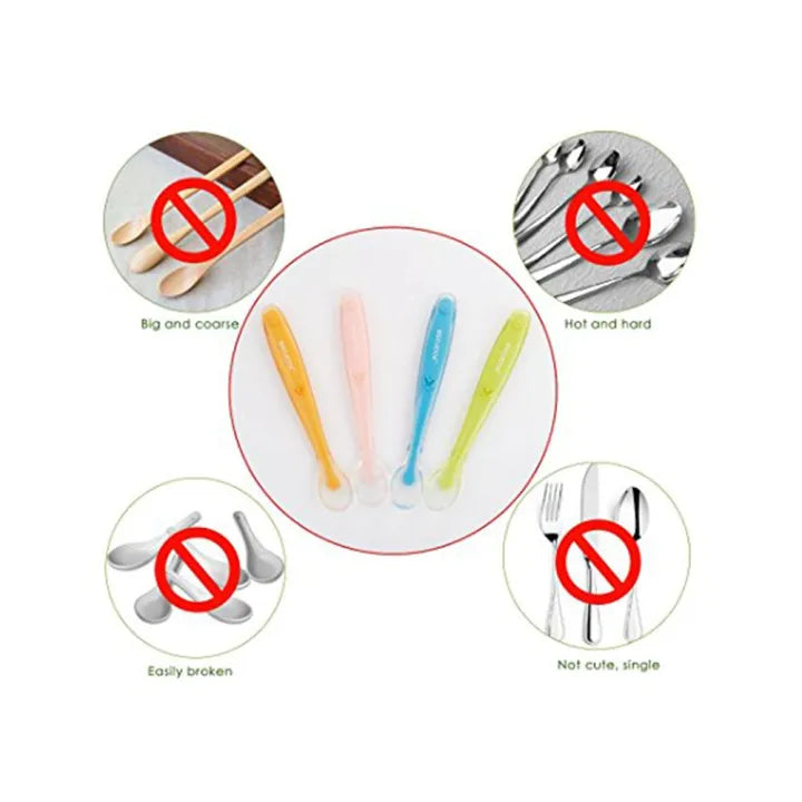 Silicone Baby Training Spoon – Soft Feeding for Little Hands