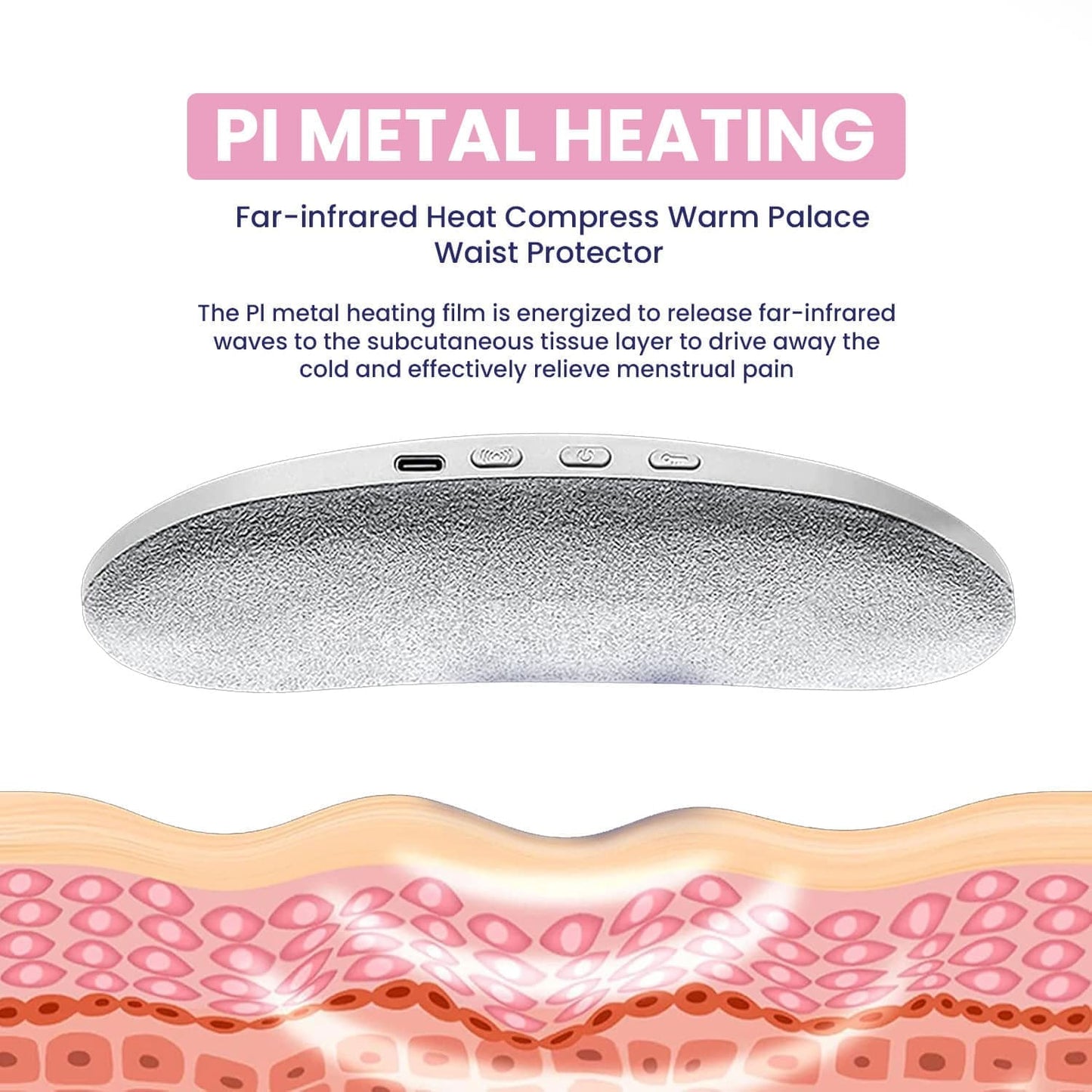 Portable Heating & Massage Belt – Comfort for Cramps & Back Tension
