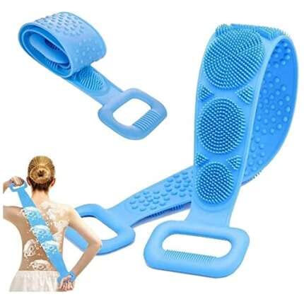 Silicone Bath Brush – Double-Sided Body Scrubber & Exfoliating Belt