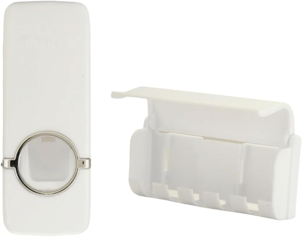 5-in-1 Wall Mounted Toothpaste Dispenser & Brush Holder Set