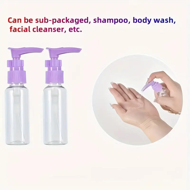 Travel Refillable Pump Bottles – Compact Toiletry Containers for Lotions, Shampoo & Liquids