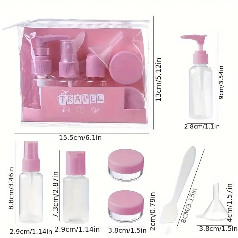 Travel Refillable Pump Bottles – Compact Toiletry Containers for Lotions, Shampoo & Liquids