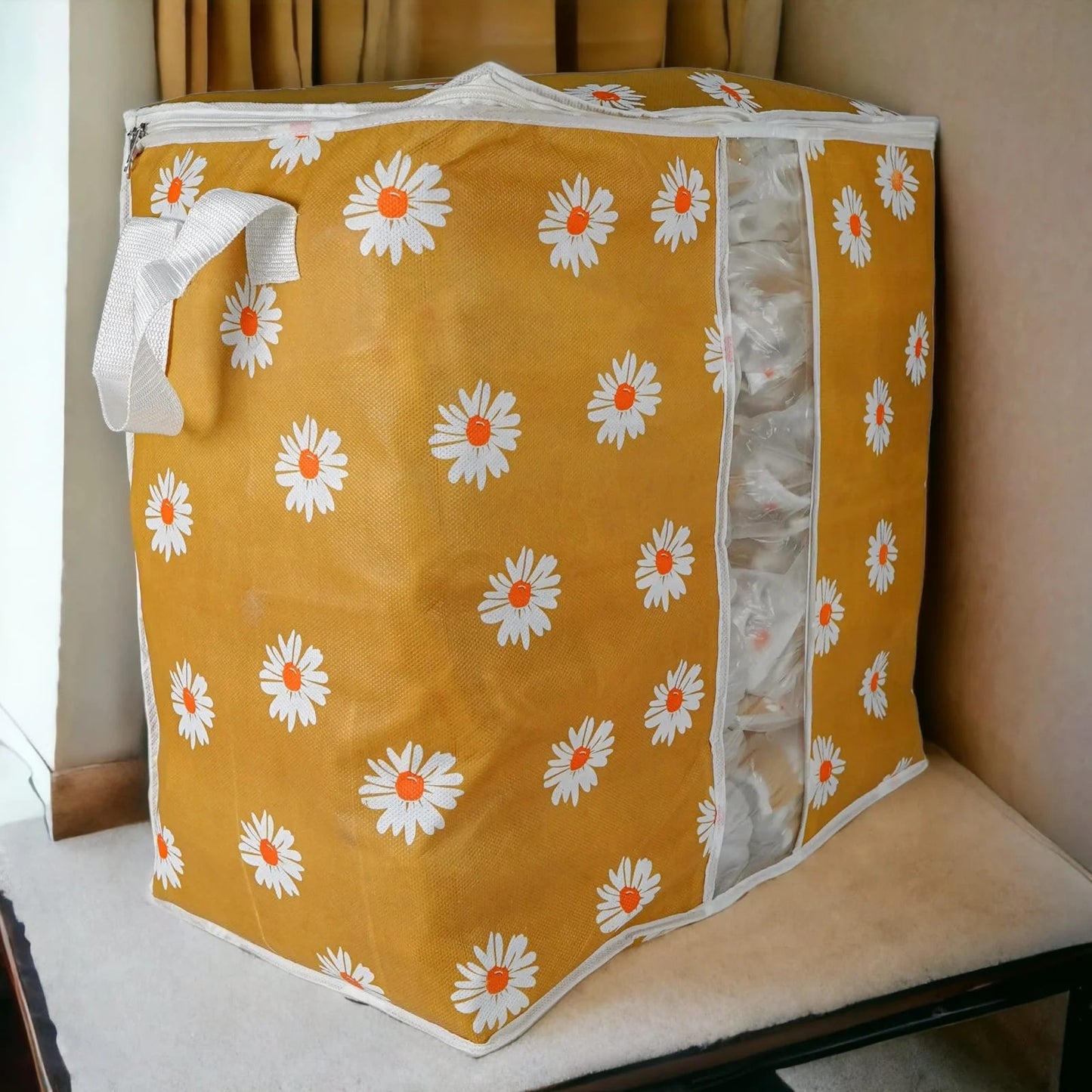 Flower Printed XL Multipurpose Storage Bag