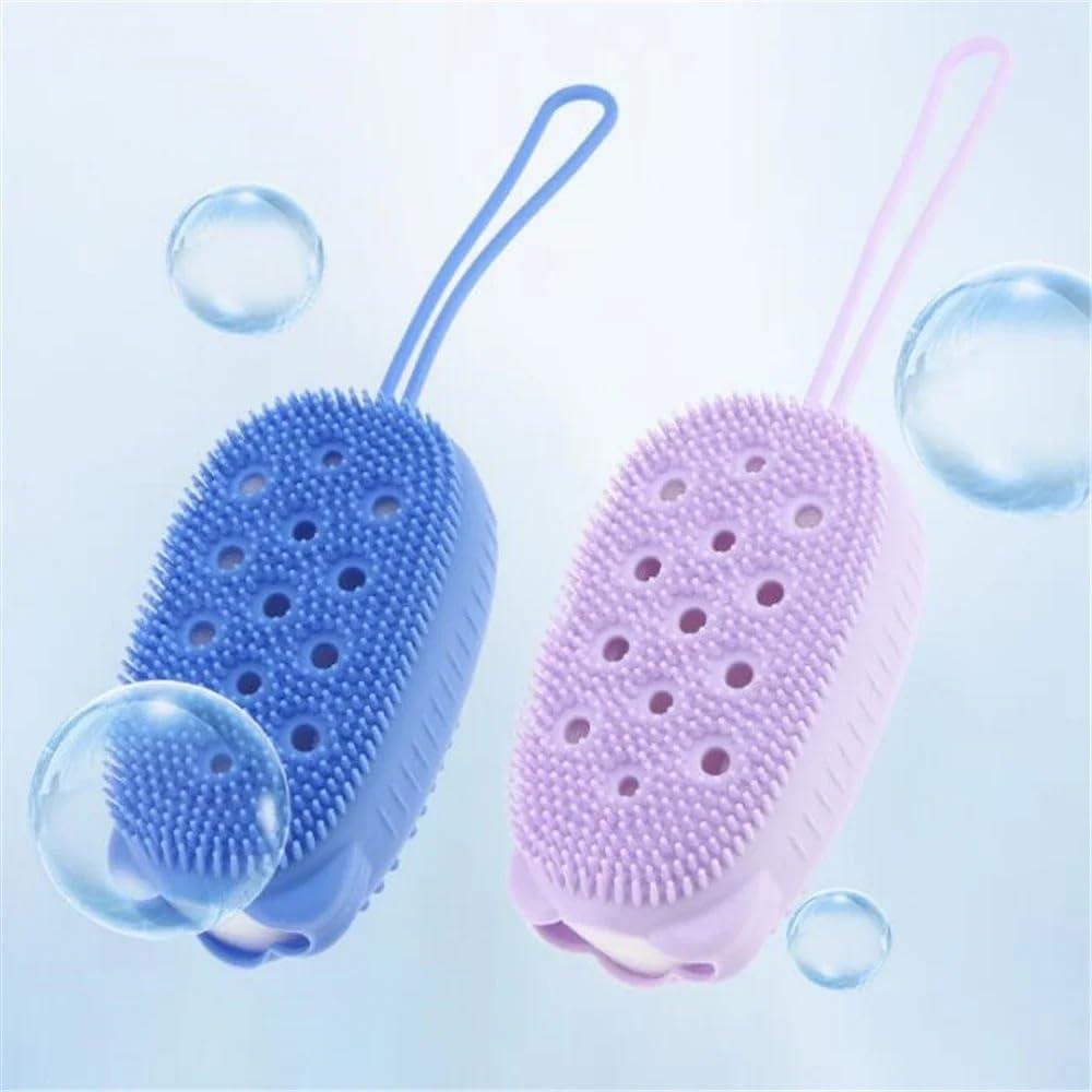 2-in-1 Silicone Bath Body Brush & Exfoliating Scrubber