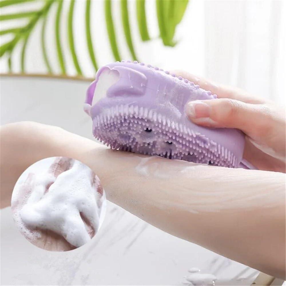 2-in-1 Silicone Bath Body Brush & Exfoliating Scrubber