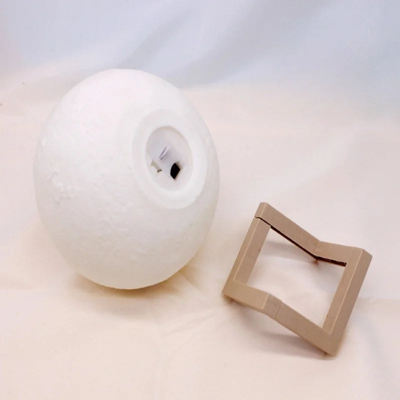 Moon Lamp with Wooden Base – 16 Colors of Magic for Your Space