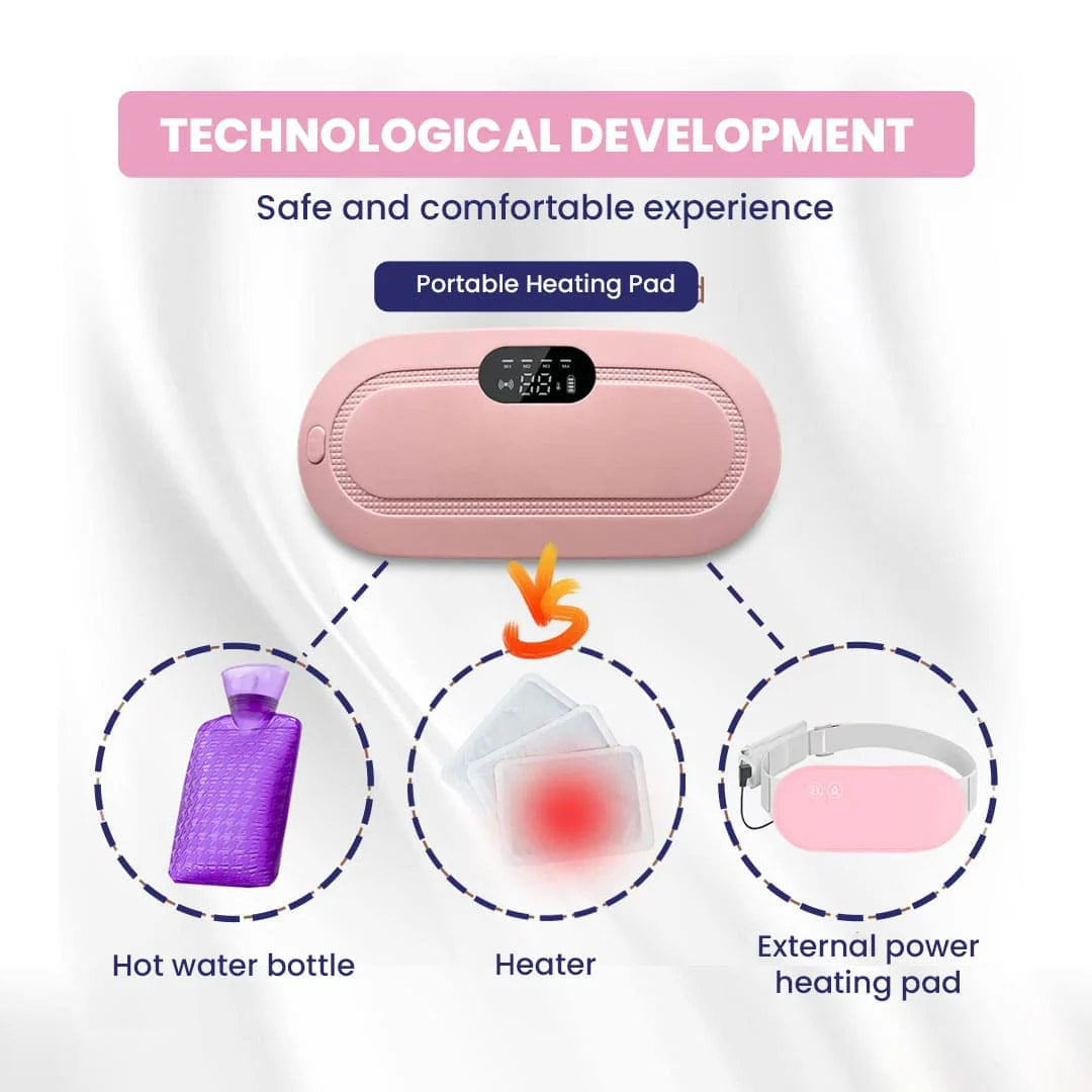 Portable Heating & Massage Belt – Comfort for Cramps & Back Tension
