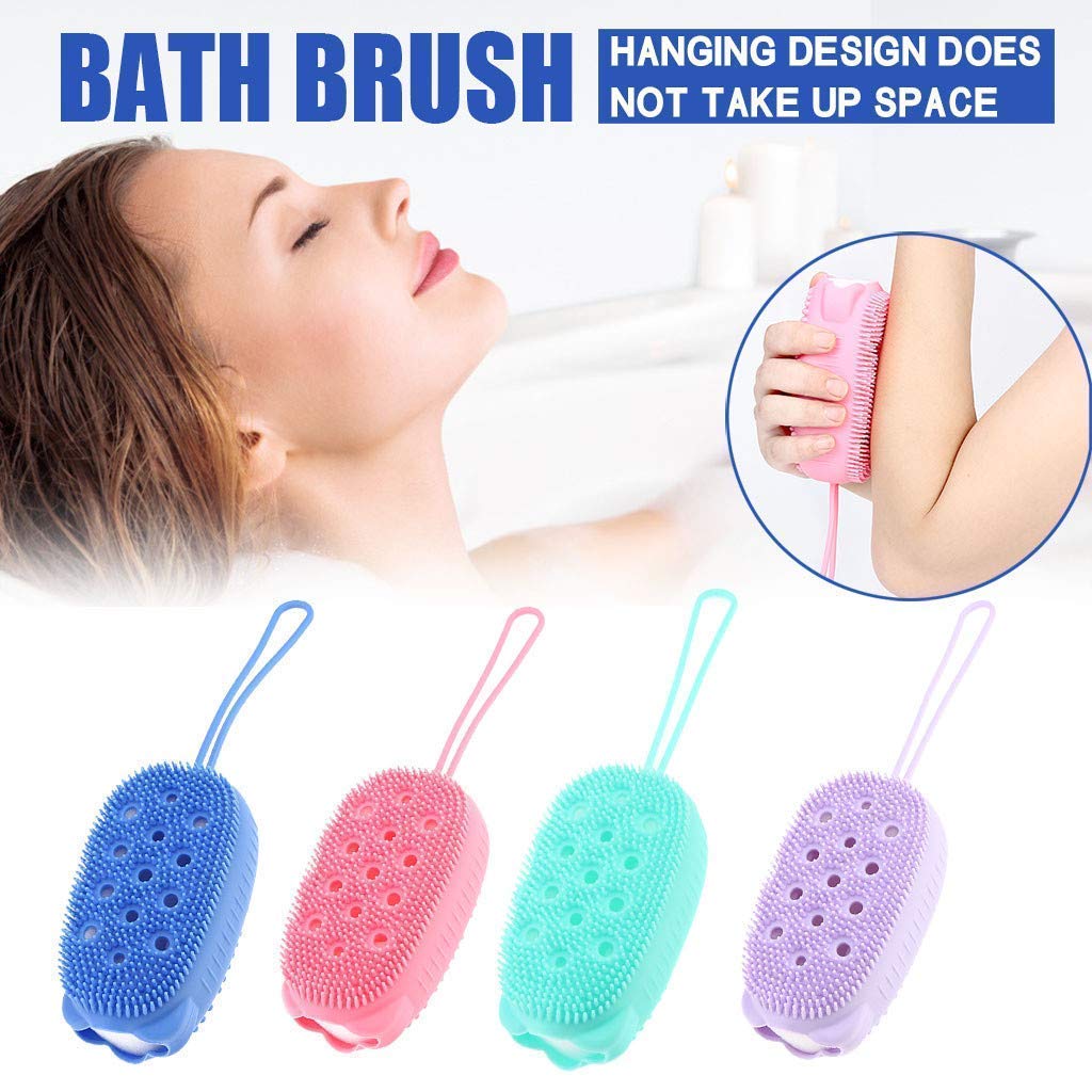 2-in-1 Silicone Bath Body Brush & Exfoliating Scrubber