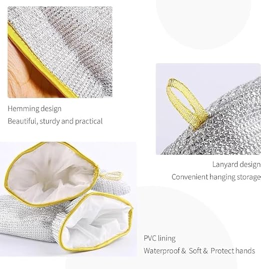 Multipurpose Steel Wire Dishwashing Gloves – Heat Resistant & Waterproof