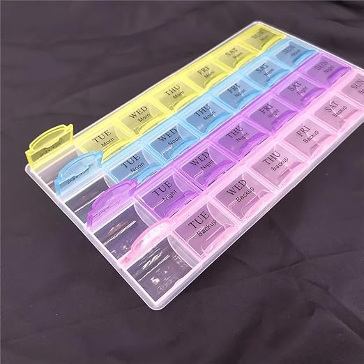 Weekly Pill Organizer Box (21 Grids) – Morning, Noon & Night