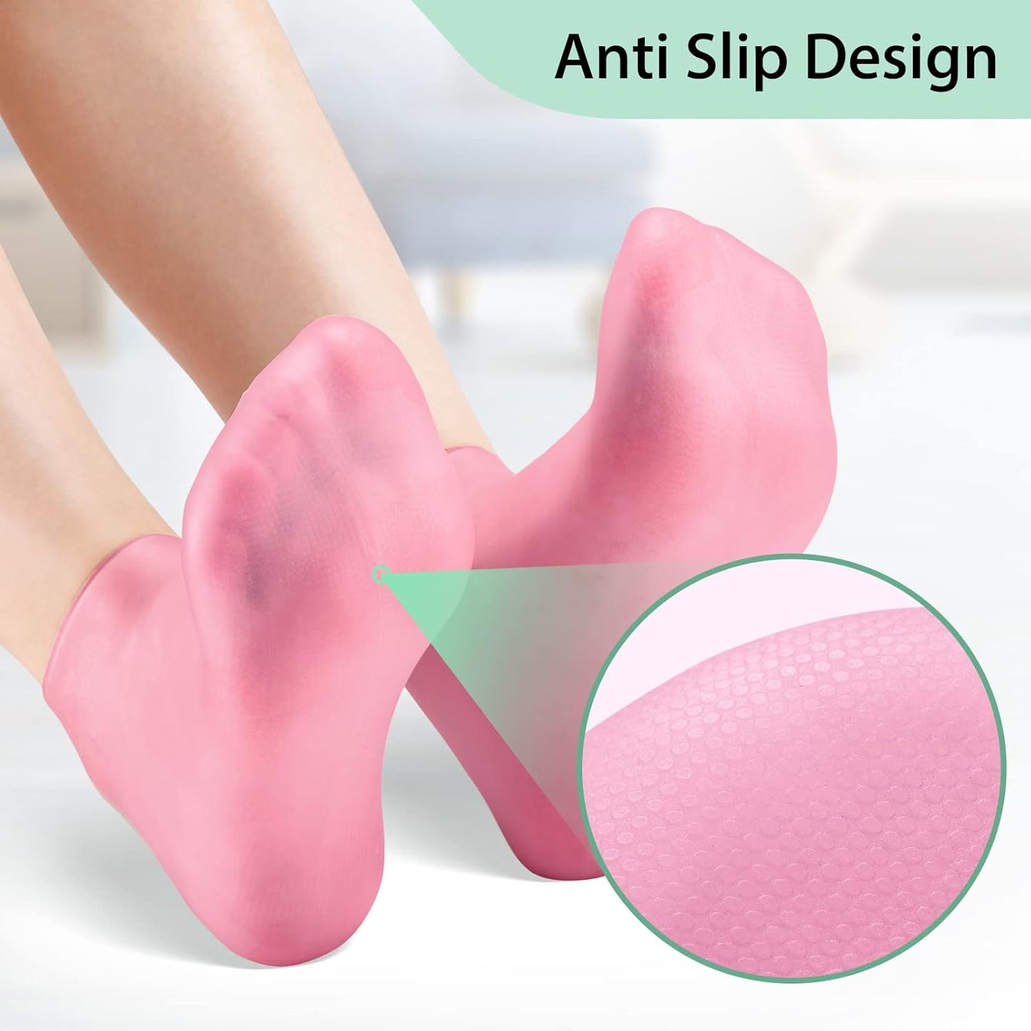 Silicone Moisturizing Gel Socks for Dry & Rough Feet