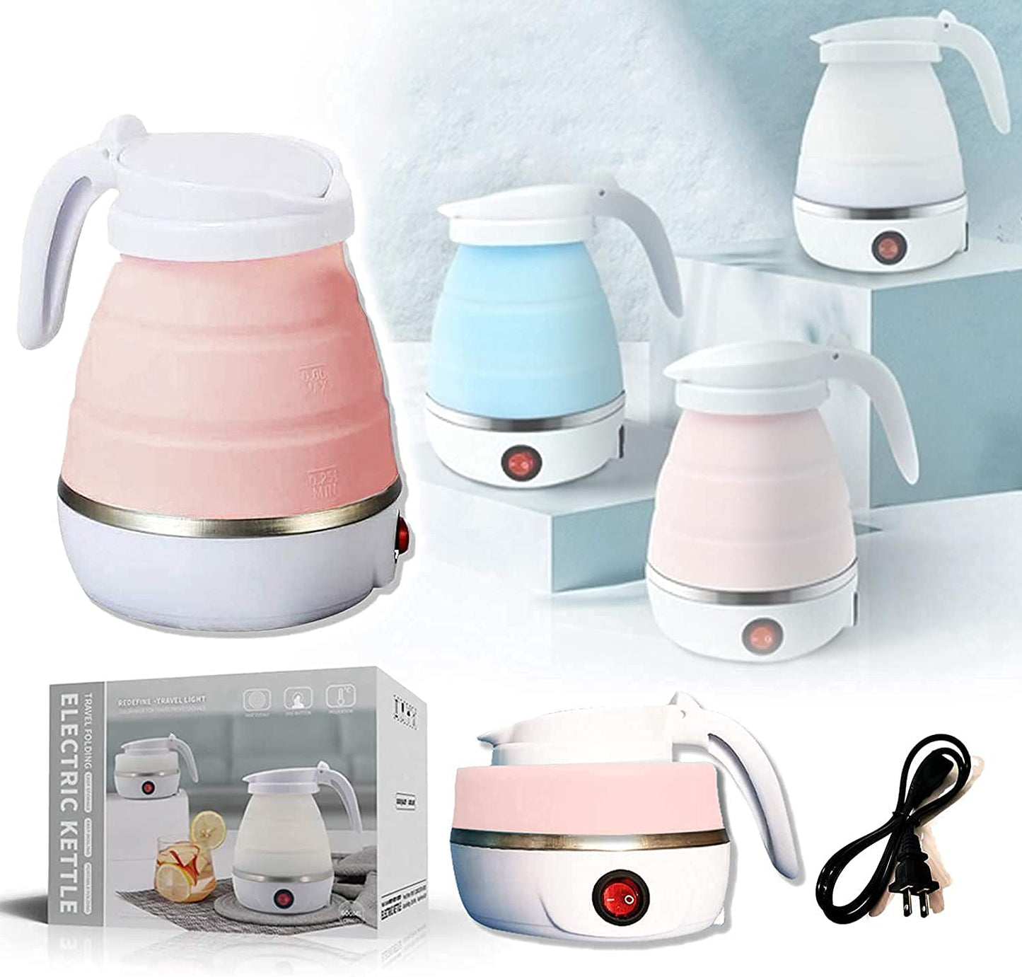 Foldable Electric Kettle – 600ml