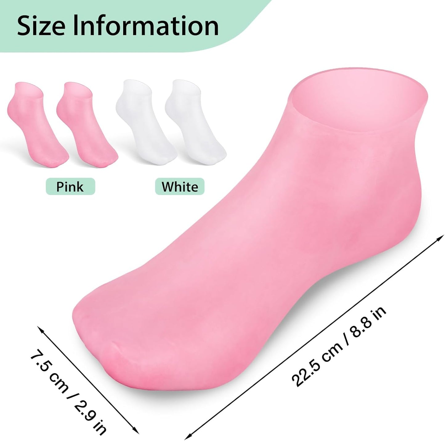 Silicone Moisturizing Gel Socks for Dry & Rough Feet