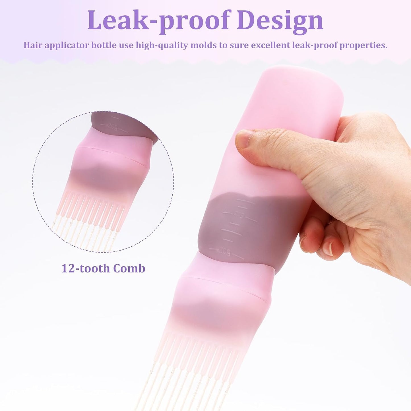 Root Comb Applicator Bottle – For Hair Dye, Oil & Shampoo