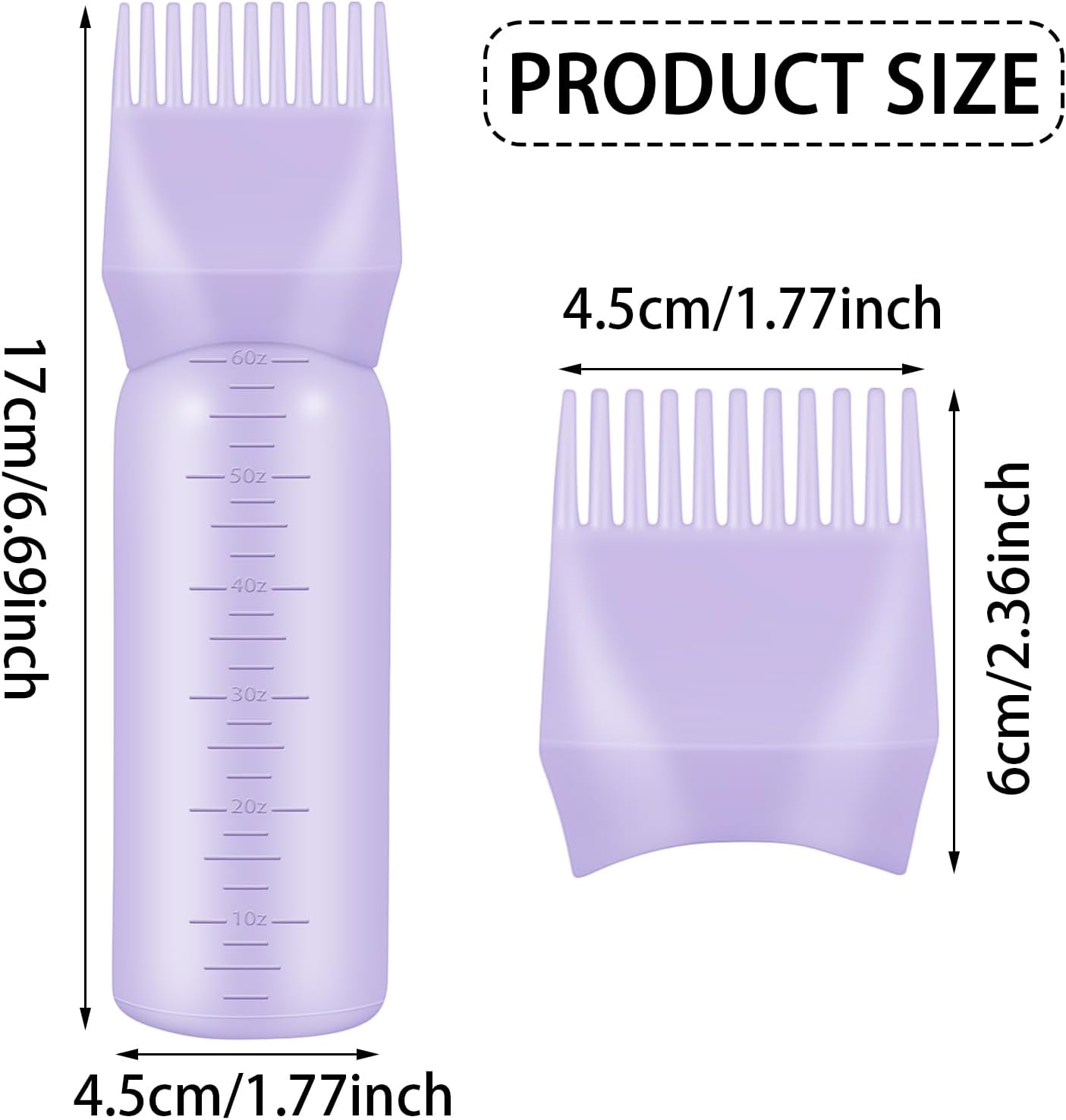 Root Comb Applicator Bottle – For Hair Dye, Oil & Shampoo