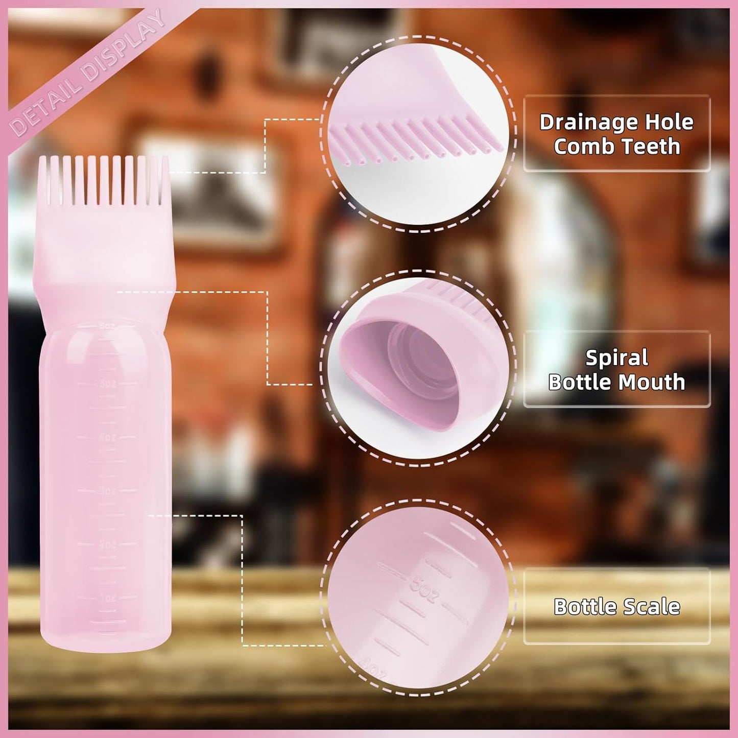 Root Comb Applicator Bottle – For Hair Dye, Oil & Shampoo