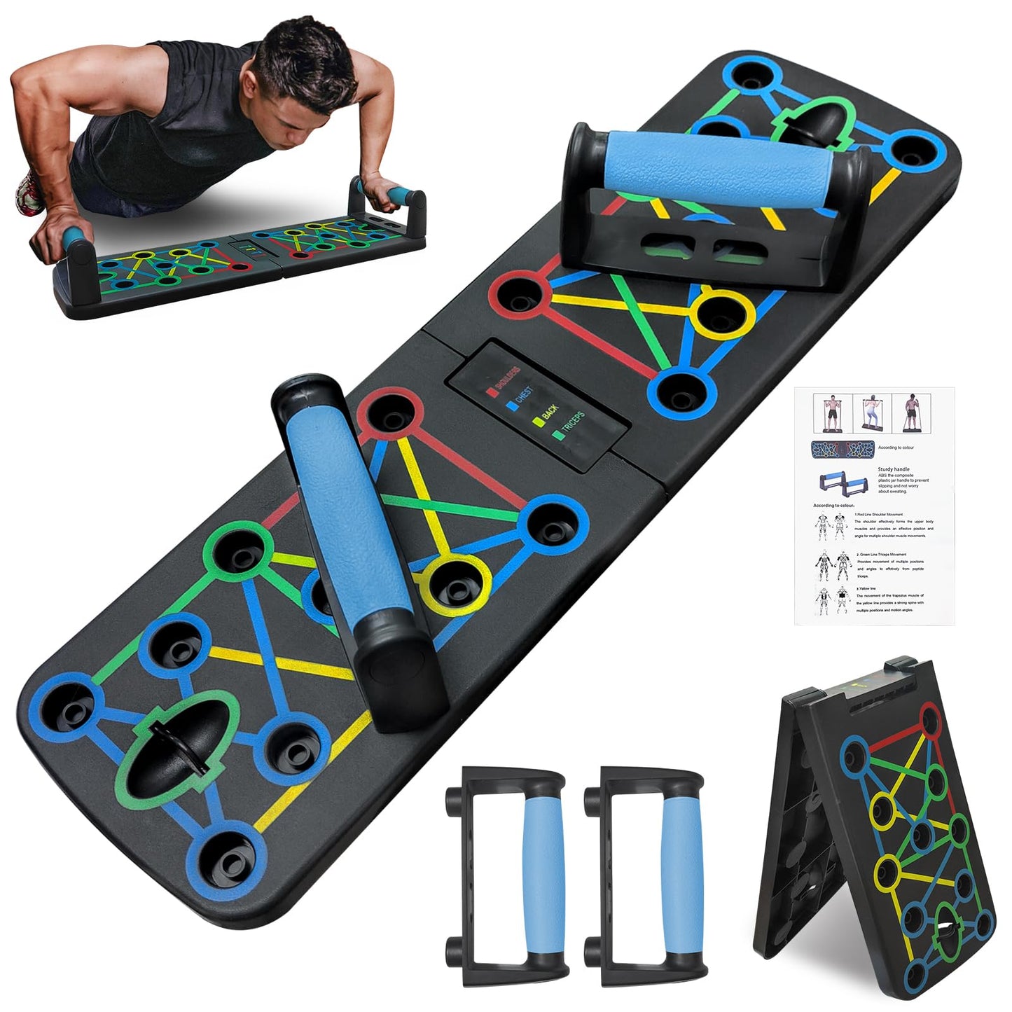 Multi-Function Color-Coded Push-Up Board