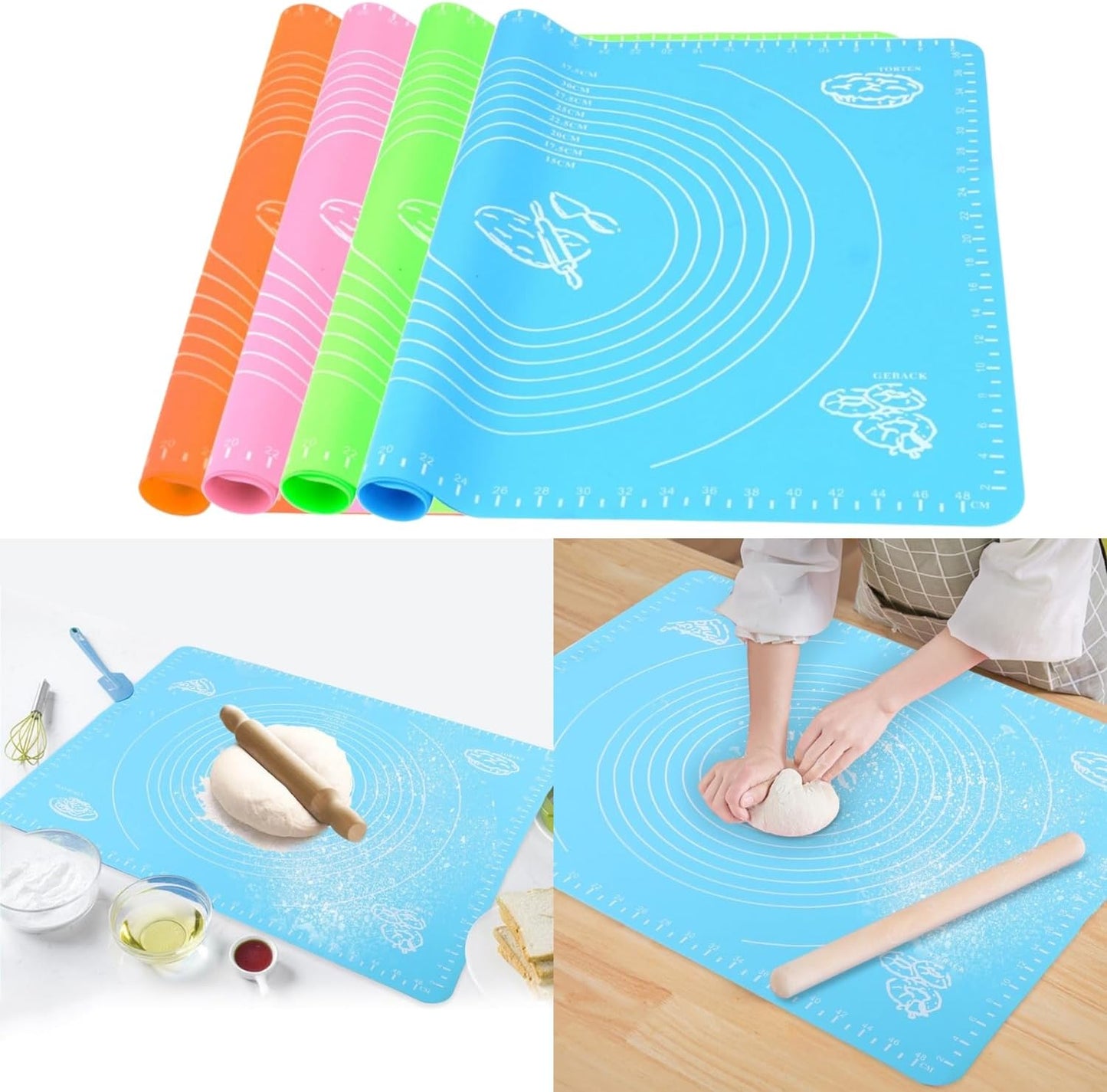 Silicone Rolling Mat – Non-Stick Pad for Roti, Pizza & Baking
