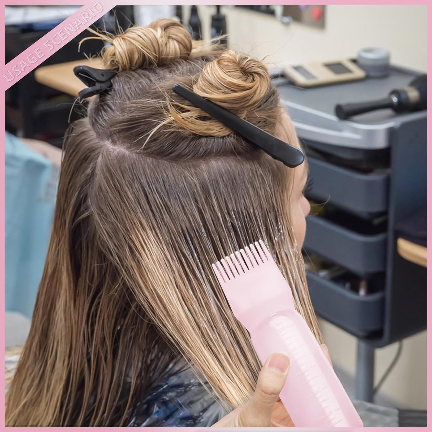 Root Comb Applicator Bottle – For Hair Dye, Oil & Shampoo
