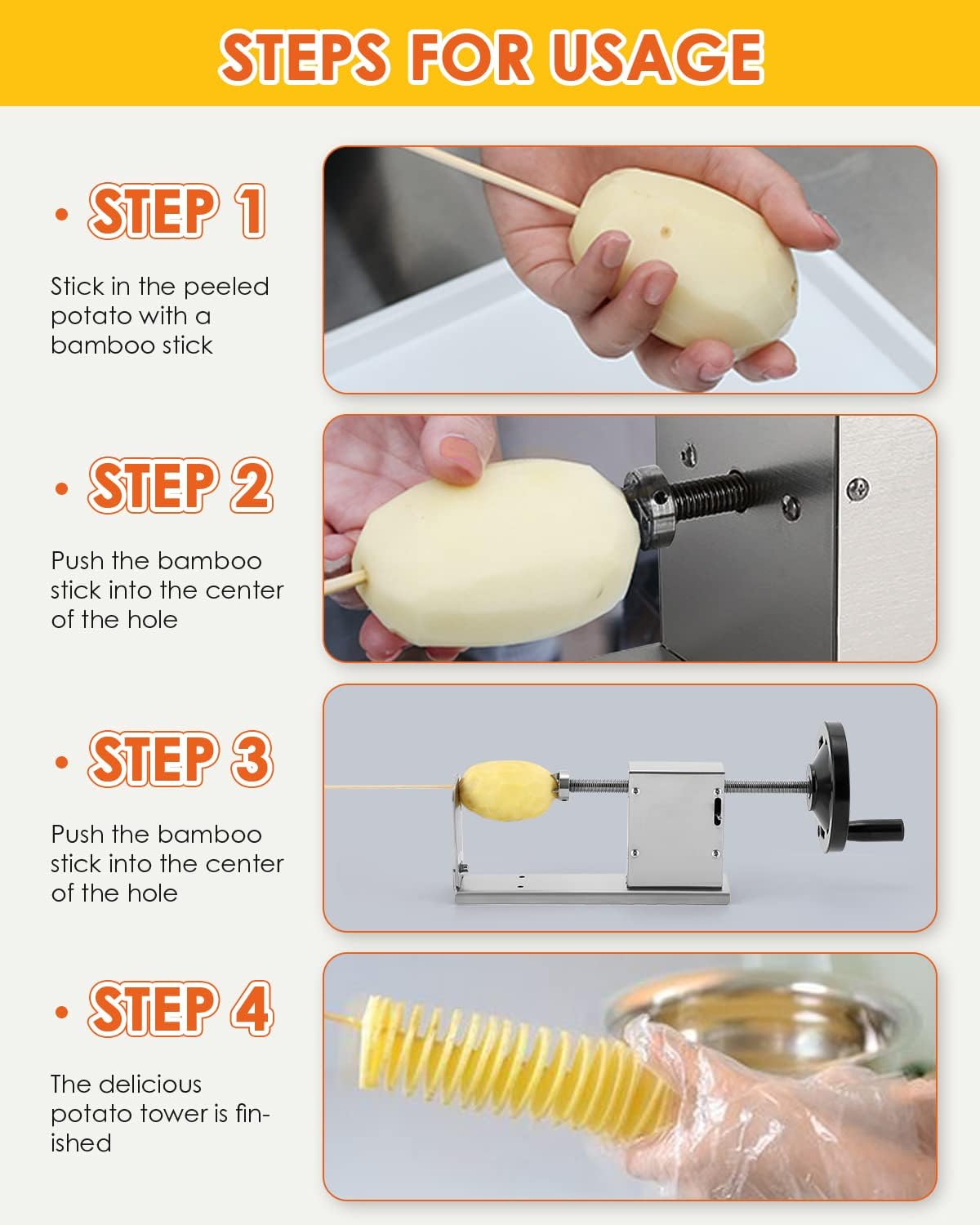 Spiral Potato Slicer – Make Fun, Twisty Snacks in Seconds