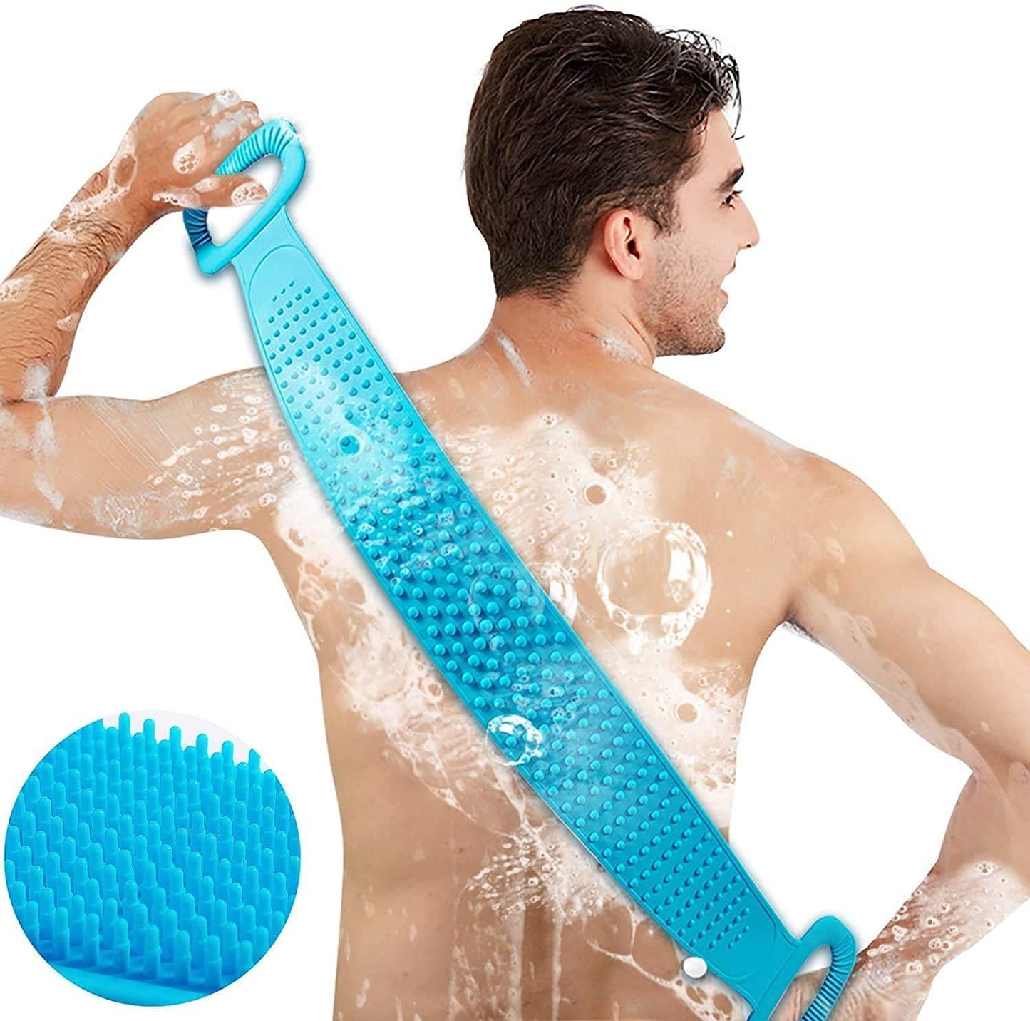 Silicone Bath Brush – Double-Sided Body Scrubber & Exfoliating Belt