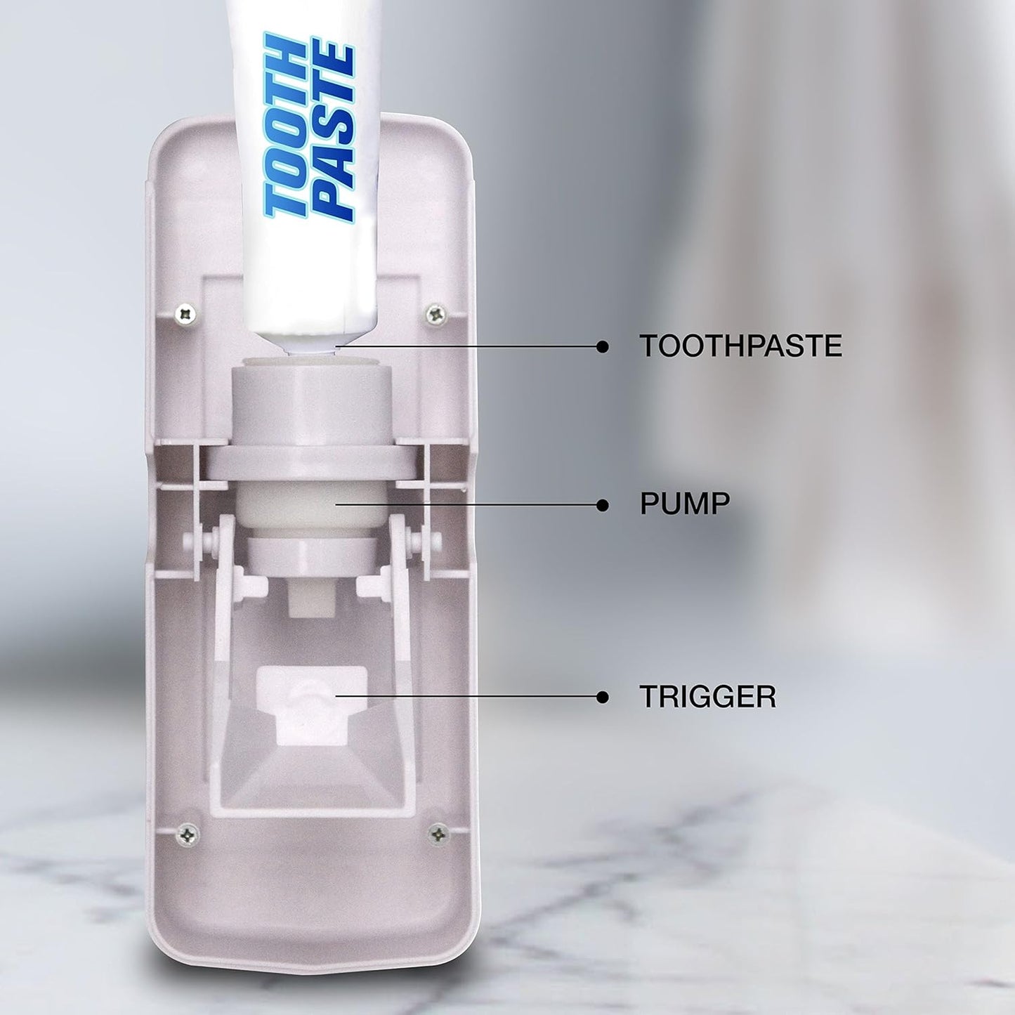 5-in-1 Wall Mounted Toothpaste Dispenser & Brush Holder Set