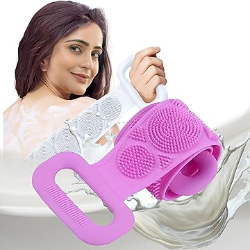 Silicone Bath Brush – Double-Sided Body Scrubber & Exfoliating Belt