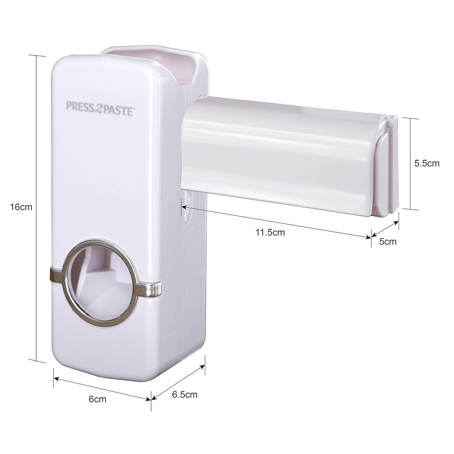 5-in-1 Wall Mounted Toothpaste Dispenser & Brush Holder Set