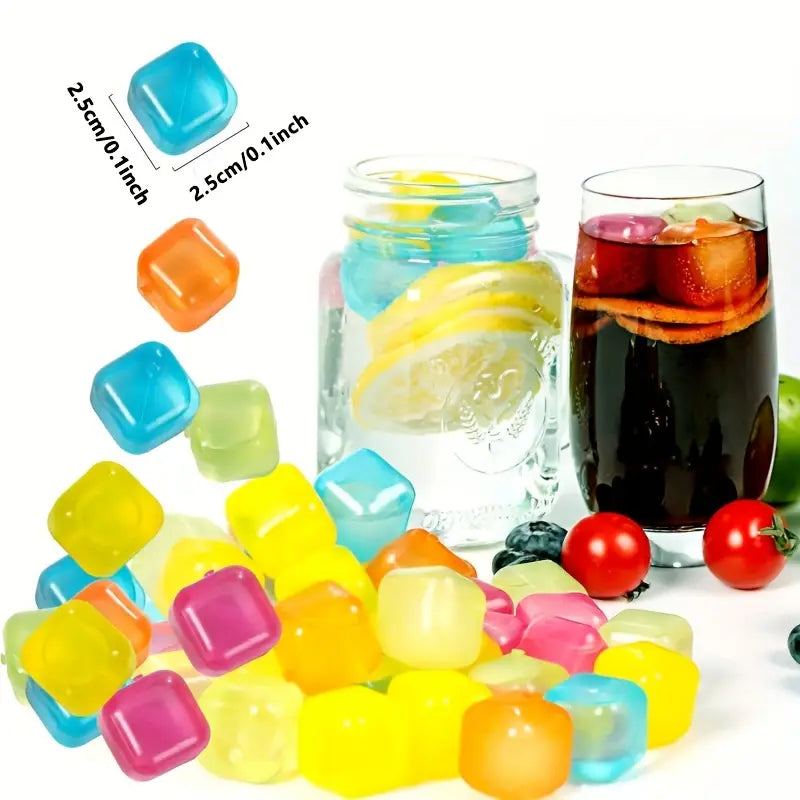 Colorful Fake Ice Cubes – Fun & Reusable Drink Decor