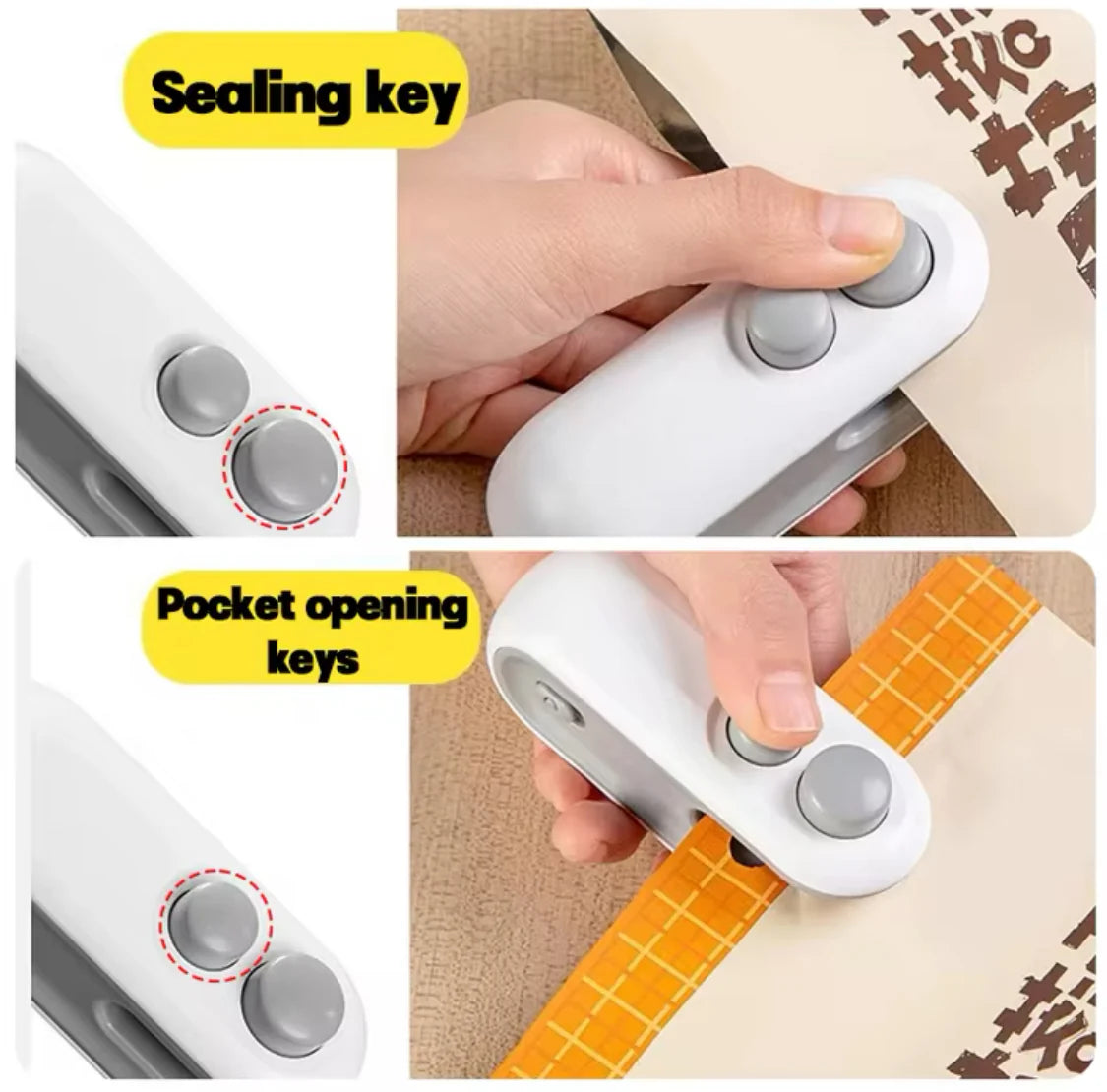 Plastic Bag Sealer – 2 in 1 Seal & Cut Tool