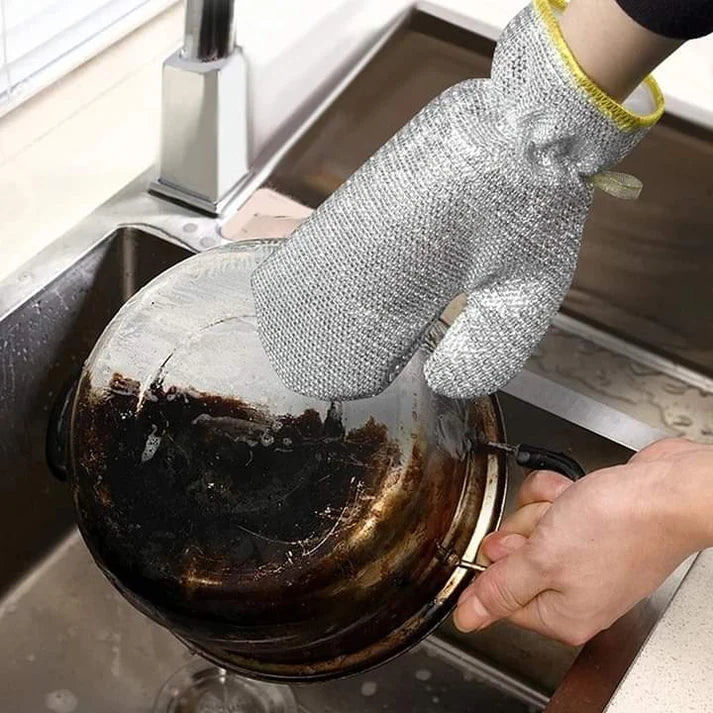 Multipurpose Steel Wire Dishwashing Gloves – Heat Resistant & Waterproof