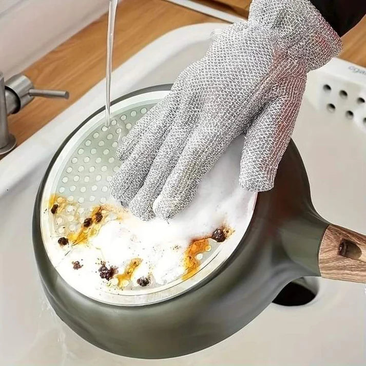 Multipurpose Steel Wire Dishwashing Gloves – Heat Resistant & Waterproof