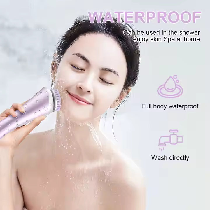 RadiantGlow 5-in-1 Facial Cleansing Brush Set