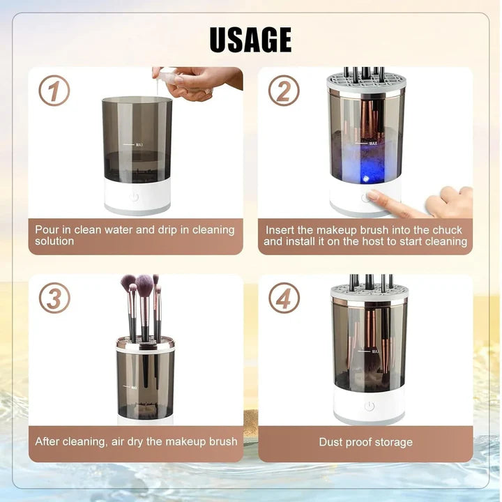 3-in-1 USB Electric Makeup Brush Cleaner