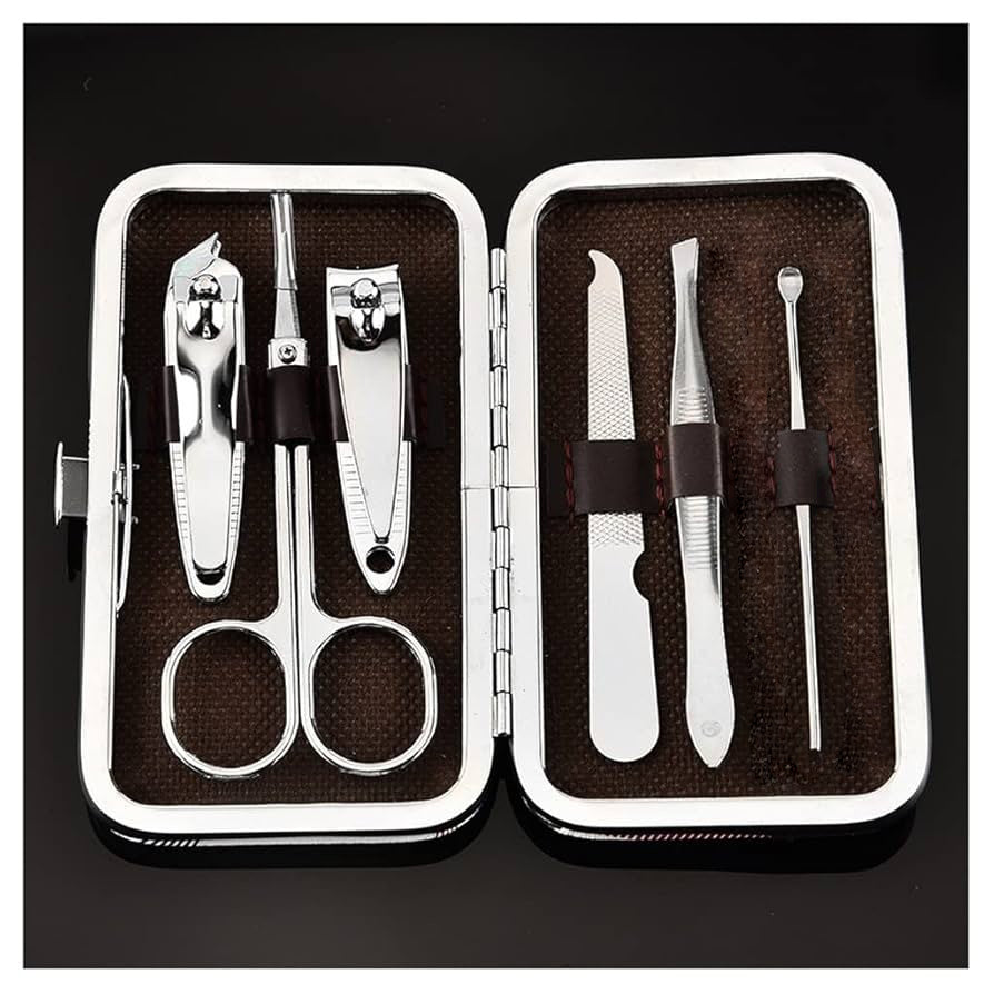 6-Piece Manicure & Pedicure Kit – Nail Care Grooming Set with Case