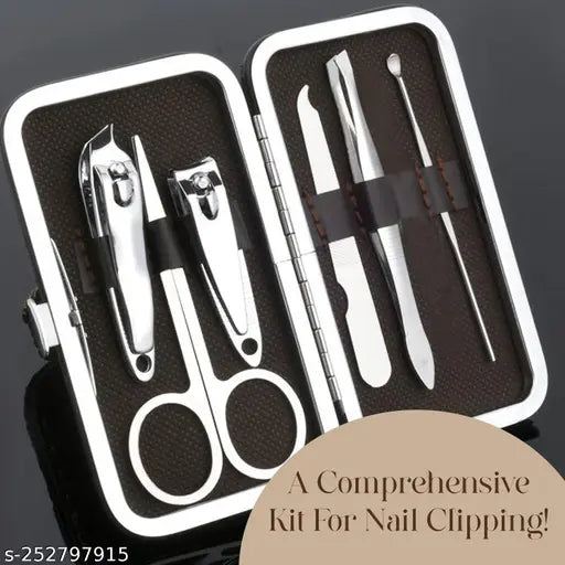 6-Piece Manicure & Pedicure Kit – Nail Care Grooming Set with Case