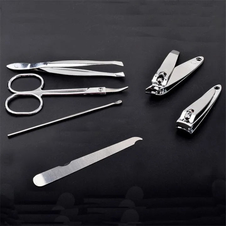 6-Piece Manicure & Pedicure Kit – Nail Care Grooming Set with Case