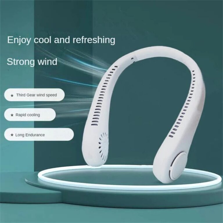 Portable Bladeless Neck Fan – USB Rechargeable & Hands-Free Cooling