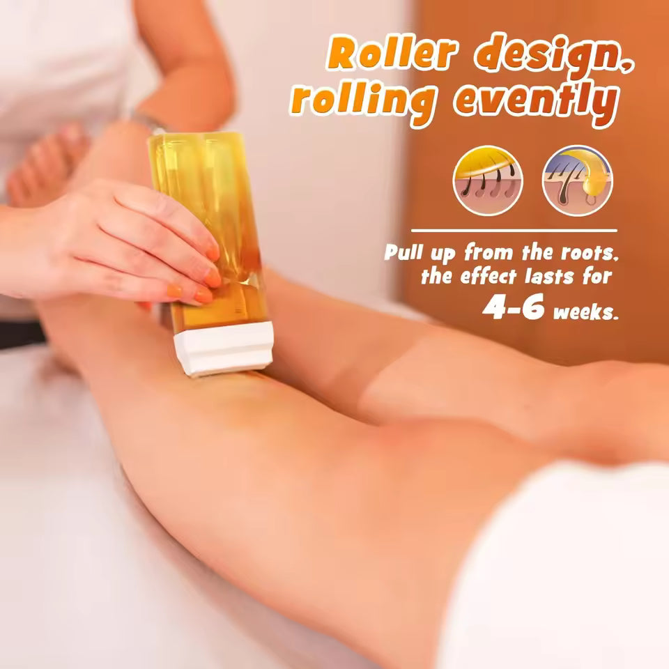 GoldenGlow – Professional Honey Roller Wax with Large Fixed Head
