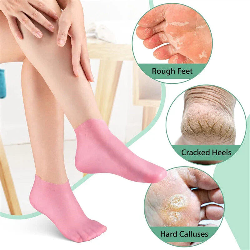 Silicone Moisturizing Gel Socks for Dry & Rough Feet