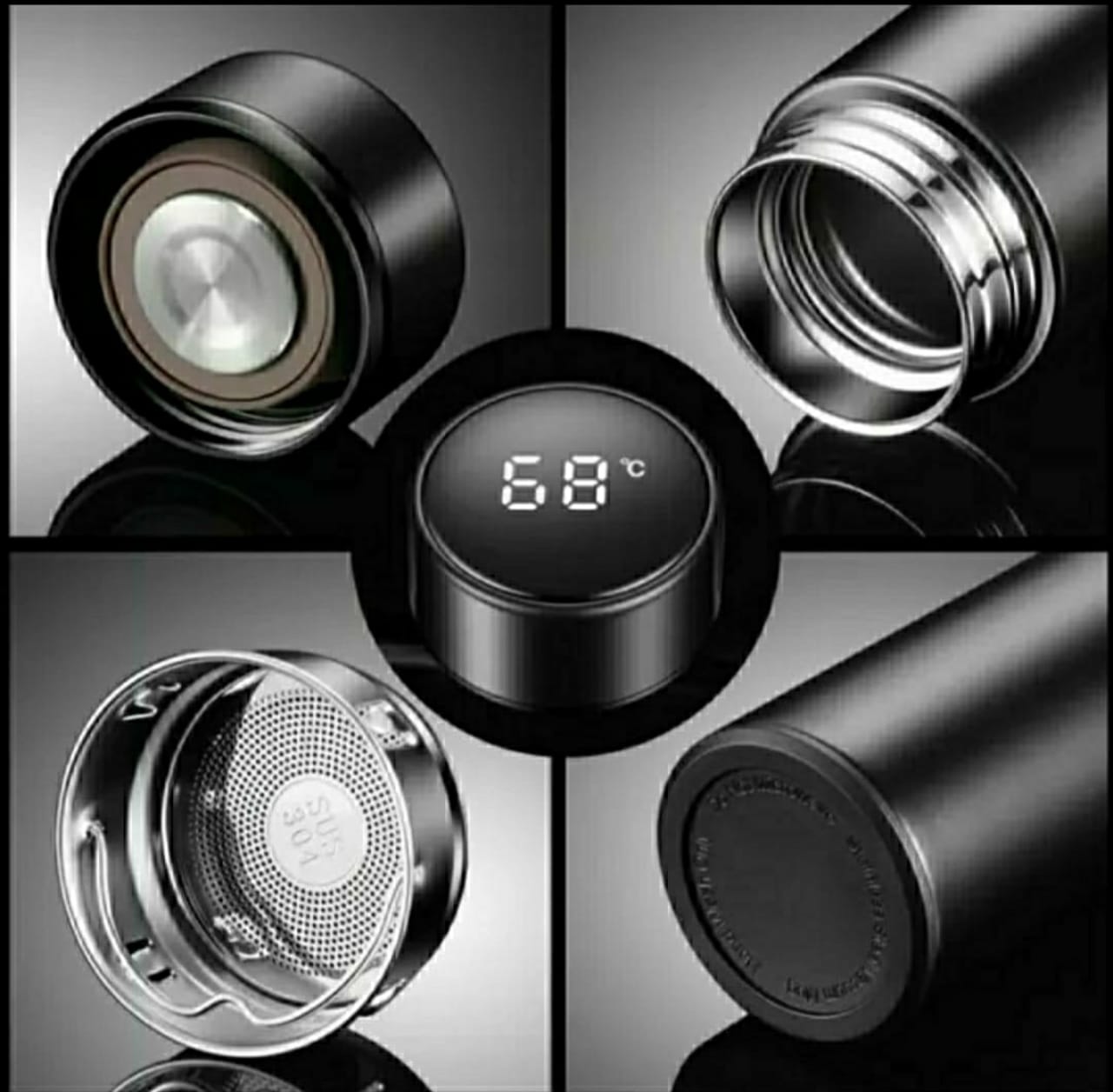Smart LED Temperature Display Cup – 500 ml