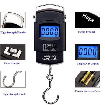 Portable Electronic Luggage Scale–Travel Weight Measuring Tool