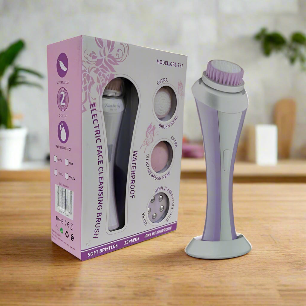 RadiantGlow 5-in-1 Facial Cleansing Brush Set