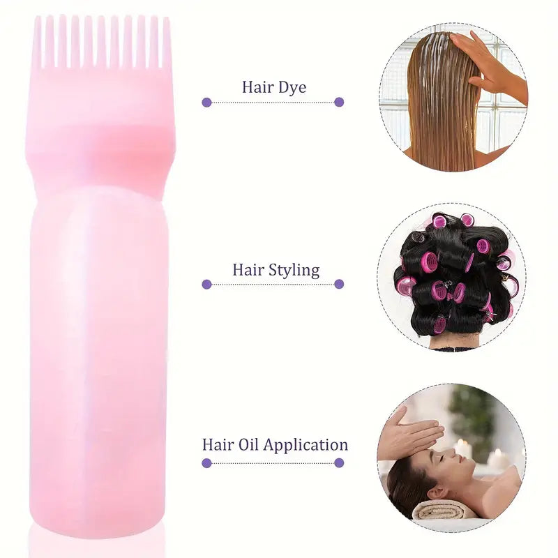 Root Comb Applicator Bottle – For Hair Dye, Oil & Shampoo